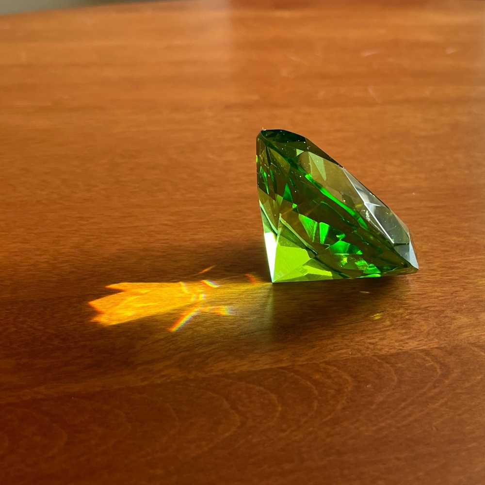 (Free) 2.4in Green Jewel Paperweight